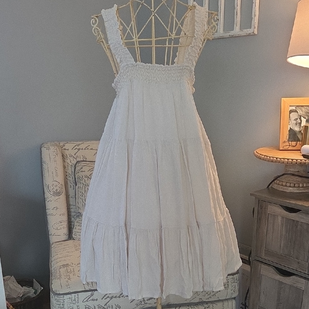 American Eagle Outfitters Cream Kids Dress